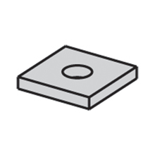 B202-2HDG Square Washer, 11 ga THK