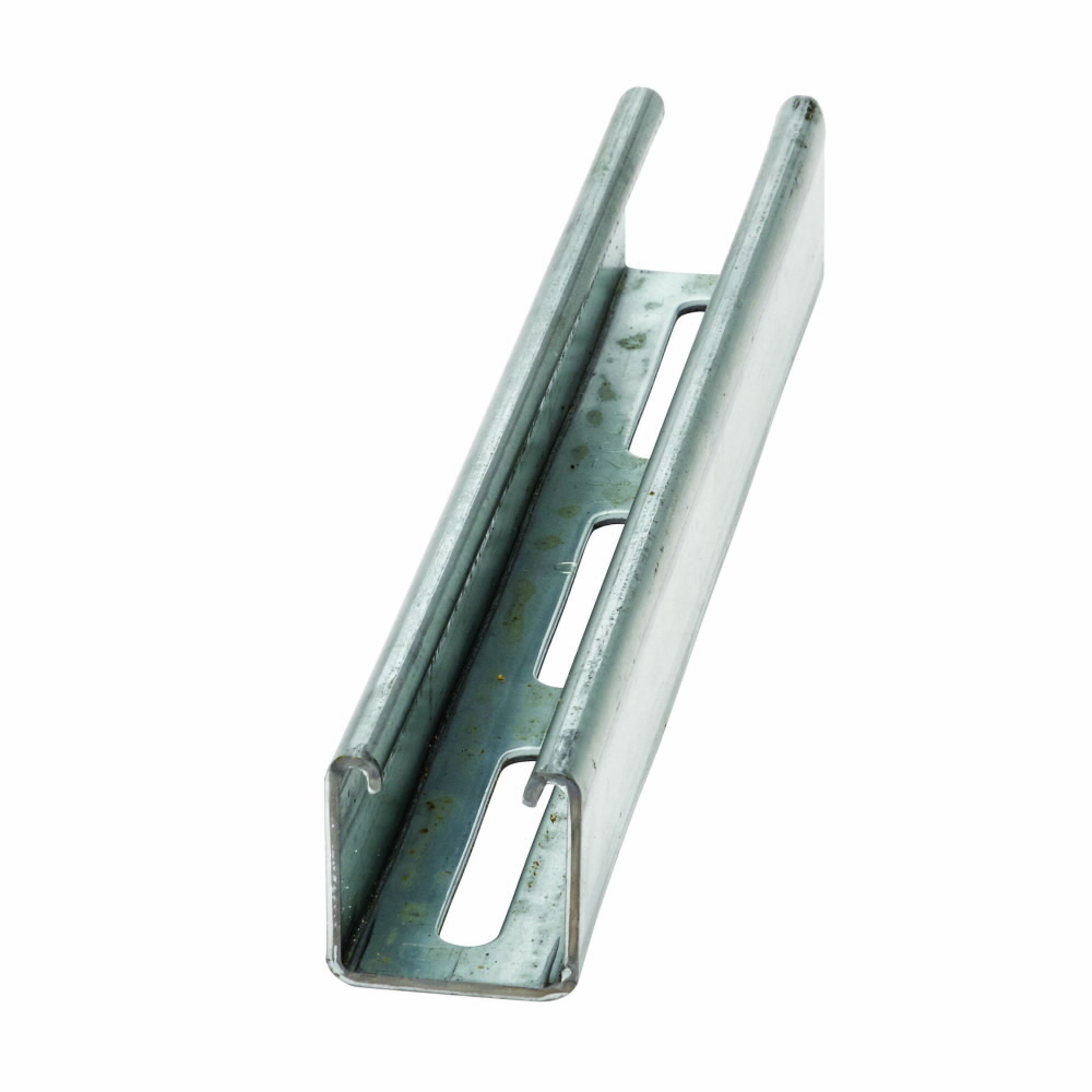 B22S-120SS4 Slotted Metal Framing Channel, 10 ft L 1-5/8 in W 1-5/8 in D 12 ga THK, ASTM A240 304 Stainless Steel, 304 Stainless Steel, Domestic