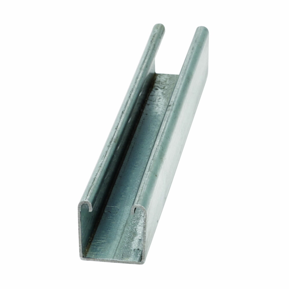 strut channel, 1.62" H x 120" L x 1.62" W, Steel, Stainless steel type 304, 14 Gauge