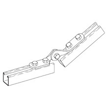 B335HDG Adjustable Channel Hinge, 4 Holes, Steel