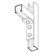 B374HDG 90 deg Corner Angle, 3 Holes, 3-3/4 in L x 2-1/16 in W x 7/32 in THK, Steel