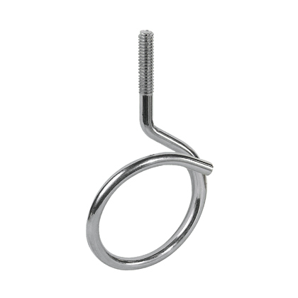 BR-2.0-1/4-20 StrongHold Threaded Bridle Ring, 2 in Ring, 2 in Dia Cable, Carbon Steel, Bright Electro-Plated Zinc