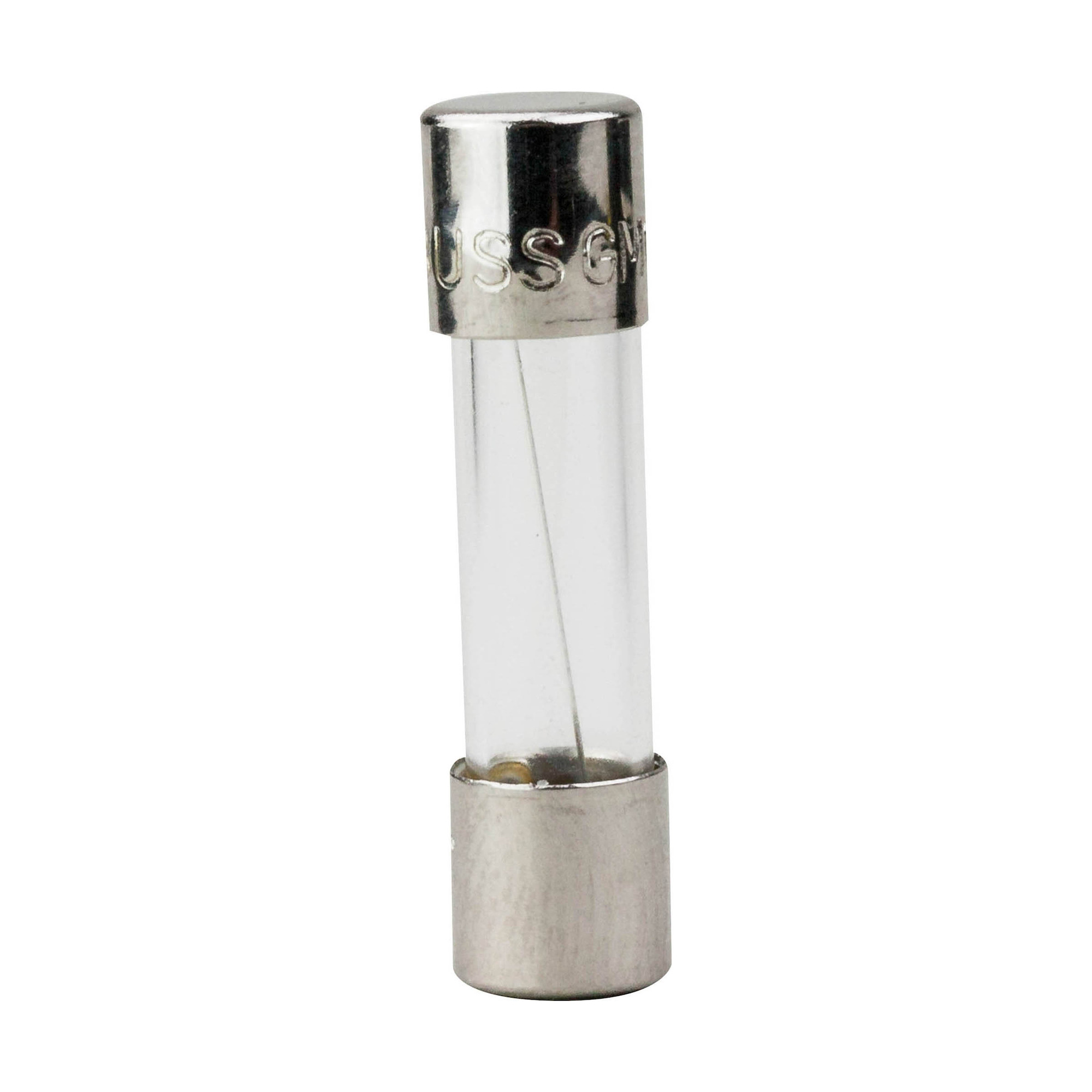 GMC-100-R Low Breaking Medium Time Delay Fuse With Nickel Plated Brass End Caps, 100 mA, 250 V AC, 35 A/10 kA Interrupt, Cylindrical Body