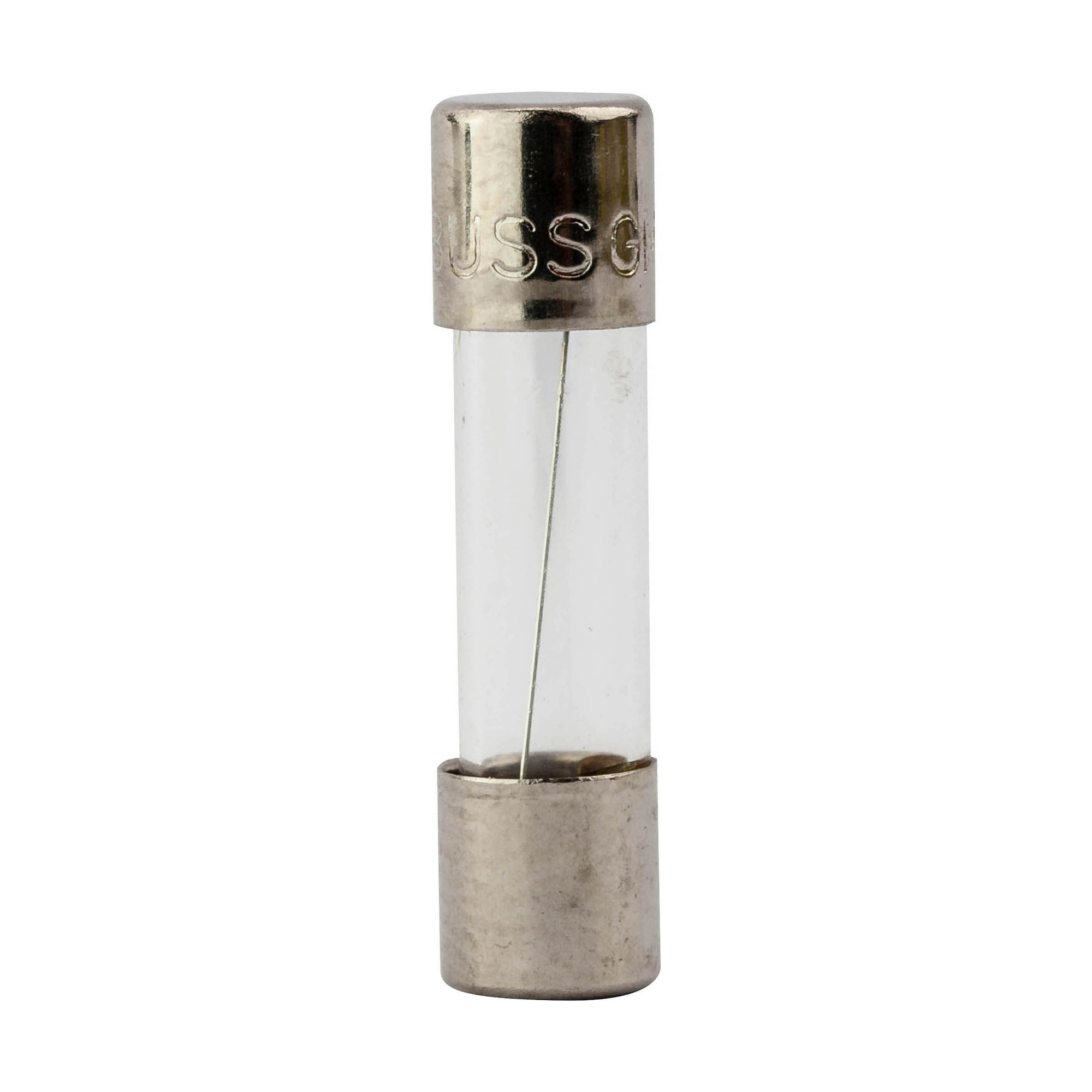 GMC-1-R Low Breaking Medium Time Delay Fuse With Nickel Plated Brass End Caps, 1 A, 250 V AC, 35 A/10 kA Interrupt, Cylindrical Body