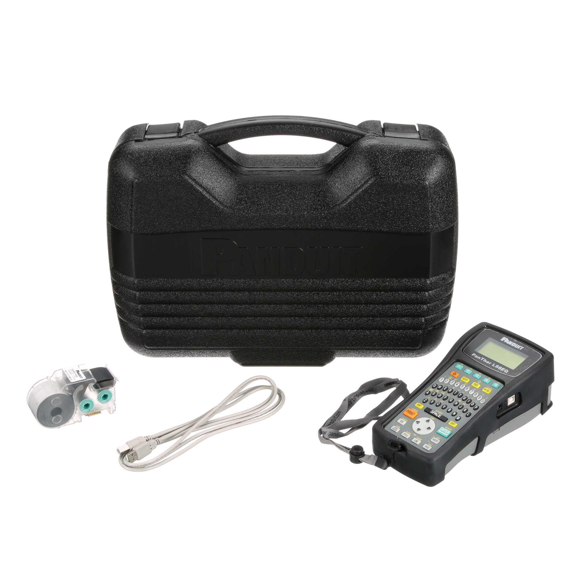 LS8EQ-KIT PanTher Hand-Held Label Printer Kit With QWERTY Keypad Kit, Thermal Transfer Print