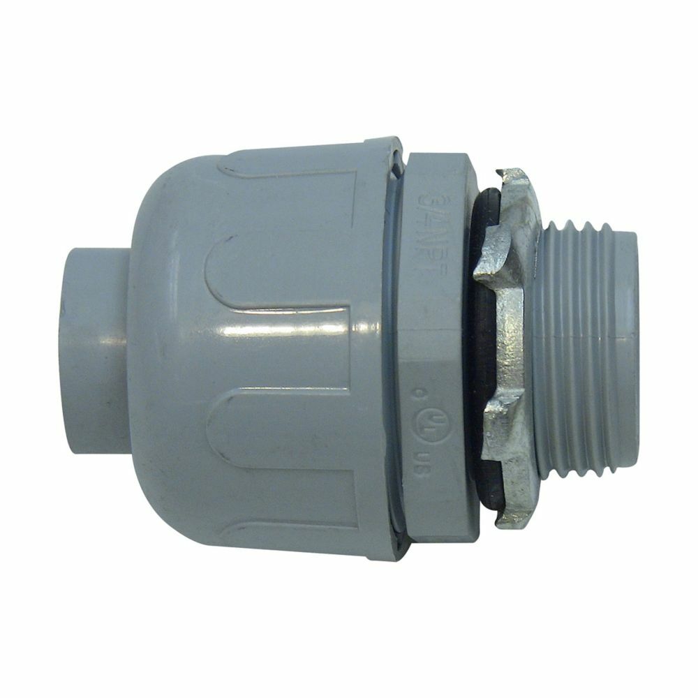 LT150NM LTNM Non-Metallic Straight Liquid Tight Conduit Connector, 1-1/2 in Trade, Nylon 6, Natural