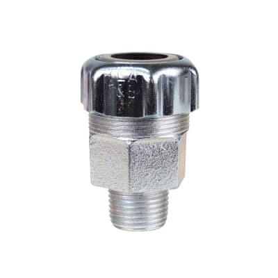 10467 T&B Star Teck 10464 Watertight Connector With Non-Insulated Throat, 3/4 in Trade, 0.88 to 1.065 in Cable Openings, Malleable Iron, PVC Coated