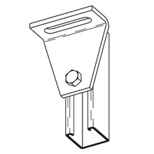 B461ZN Adjustable Corner Angle Corner Angle, 2 Holes, 2-1/4 in L x 3-1/2 in W, 1/4 in THK, Steel