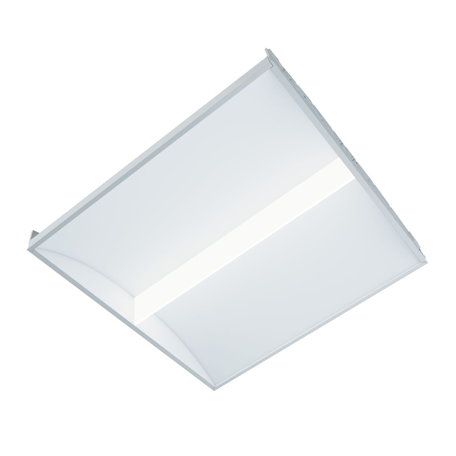 22SR-LD2-29-C-UNV-L835-CD1-U Metalux Curved Recessed Static Specification Recessed Troffer, (1) Lamp, 23 W Fixture, 120/277 V AC, Aluminum Housing