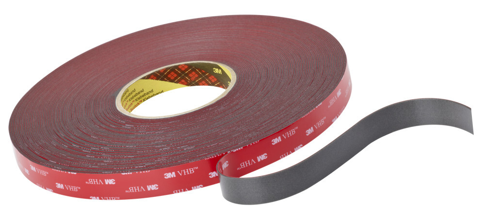 7000123924 Tape, 36 yd L x 1 in W, 0.045 in THK, General Purpose Acrylic Adhesive, Dark Gray