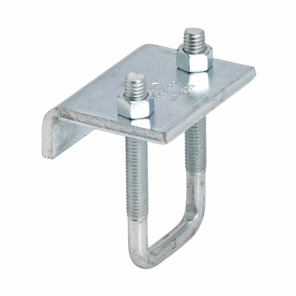 B441-22HDG Beam Clamp, 13/16 to 1-5/8 in Channel, 3/4 in THK Flange, 1200 lb Load, Low Carbon Steel