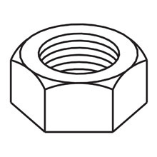3/4HNZN Hex Nut, 3/4 in, Stainless Steel, Zinc Plated