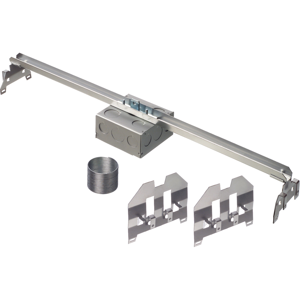 FS427SCL 1-Piece Heavy Duty Fixture Mounting Box Kit With Adjustable Mounting Bar, Steel, 30 cu-in Capacity, 3.222 in L x 3.5 in W x 24 in H