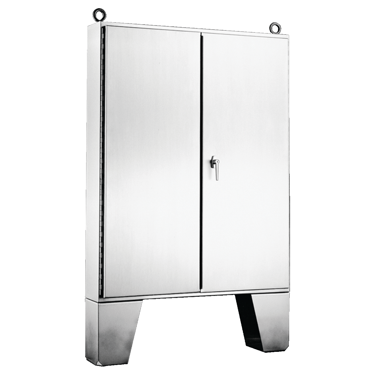 A604824SSLP A12S 2-Door Enclosure With Floor Stand, 60.06 in L x 48.06 in W x 24.06 in D, NEMA 12/IP55 NEMA Rating, 304 Stainless Steel
