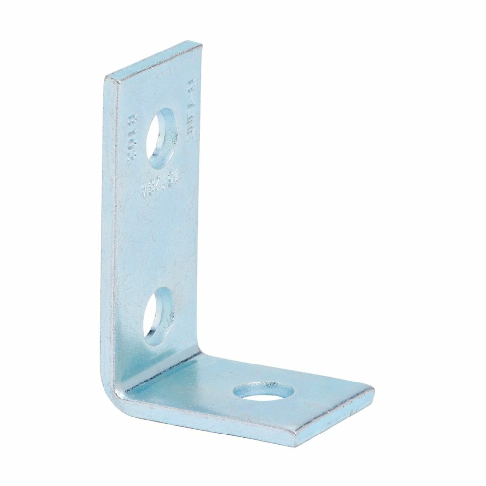B102HDG 90 deg Corner Angle, 3 Holes, 2-1/4 in L x 3-1/2 in W x 7/32 in THK, Steel
