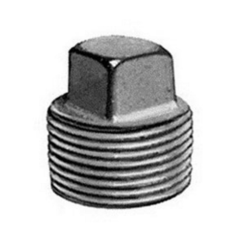 PLG-250S Unilets Dust-Ignitionproof Close-Up Square Head Explosionproof Plug, 2-1/2 in, For Use With IMC/Threaded Rigid Metallic Conduit, Malleable Iron, Zinc Electroplated