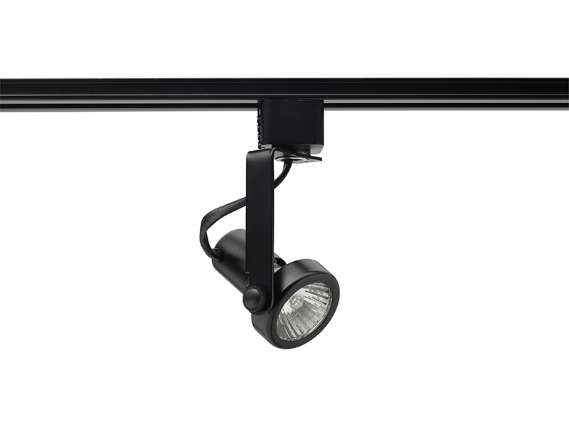 R711 WH Line Voltage Spotlight Track Head, Incandescent Lamp, 120 V AC, Open Back Head, 3-1/2 in Maximum Extension