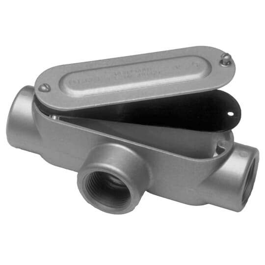 DAT-5-CG Red Dot A Series Type T Conduit Body With Cover, Gasket, 1-1/2 in Hub, 32 cu-in Capacity, Die Cast Aluminum