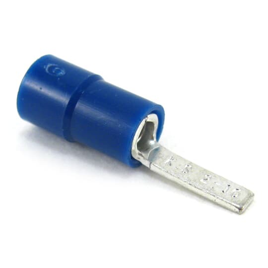 TV14-18BL-XV Catamount Insulated Blade Terminal, 16 to 14 AWG Copper Conductor, 0.709 in L Blade, Copper, Blue