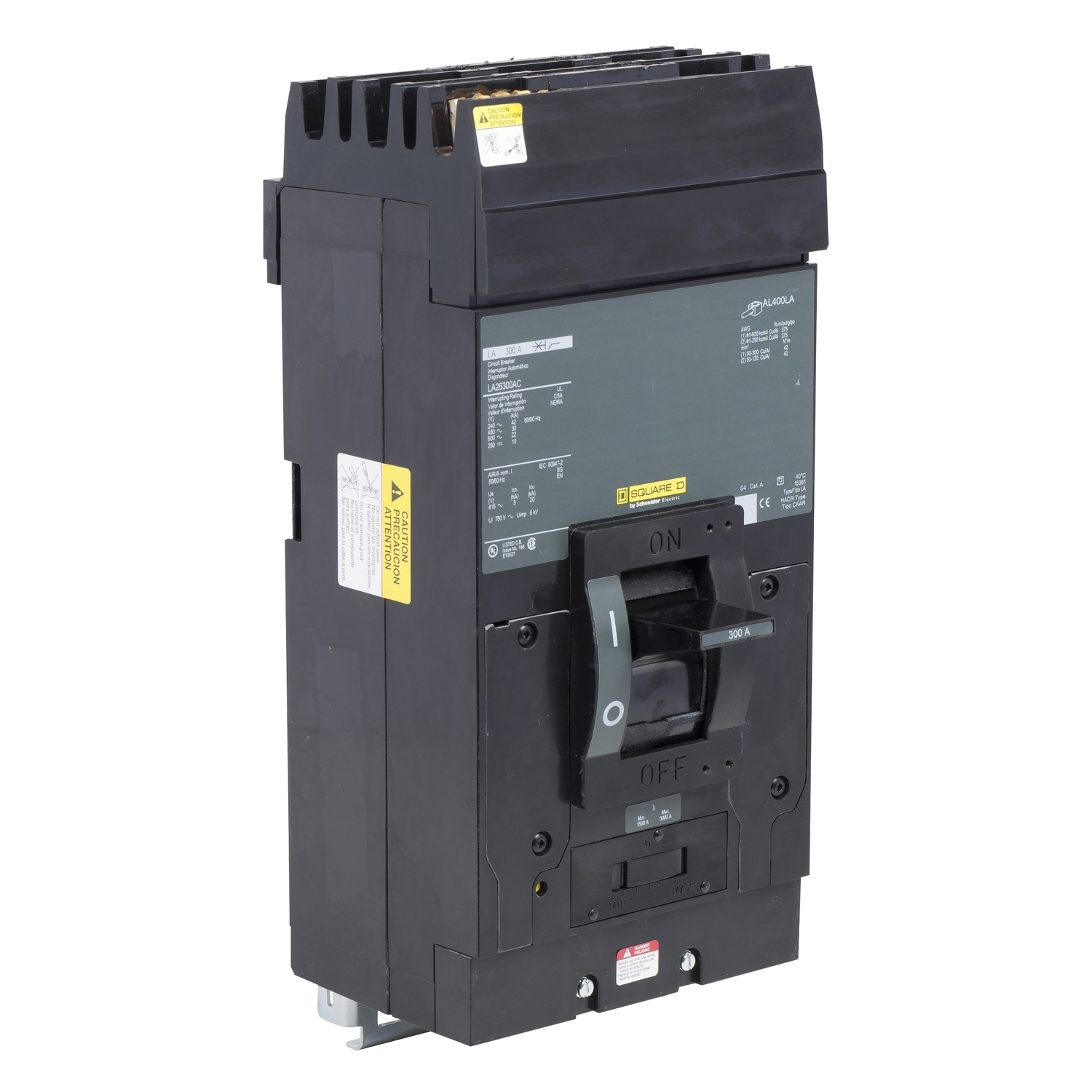 Circuit breaker, LA, I-Line, 200A, 2 pole, 600VAC, phase AC