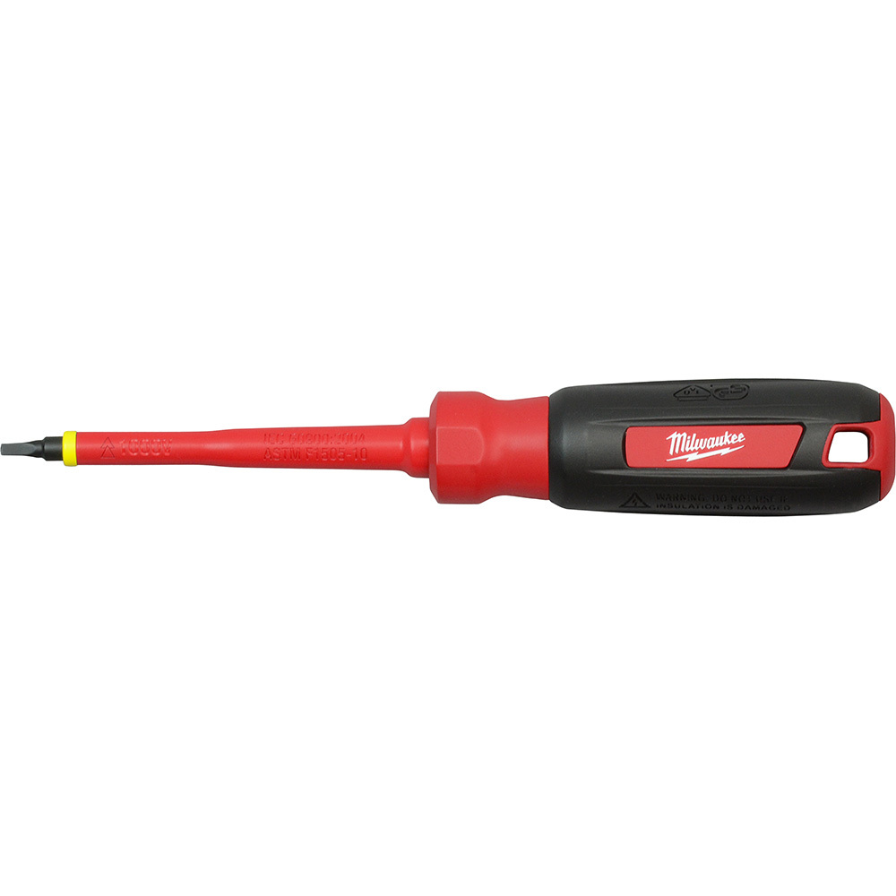 48-22-2252 Screwdriver, #2 Square Point, Steel Shank, 8 in OAL, Plastic/Rubber Handle, ASTM F1505-10