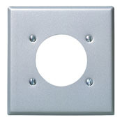 84026 Standard Size Wall Plate, 2 Gangs, 4.56 in W x 4.5 in H, 430 Stainless Steel