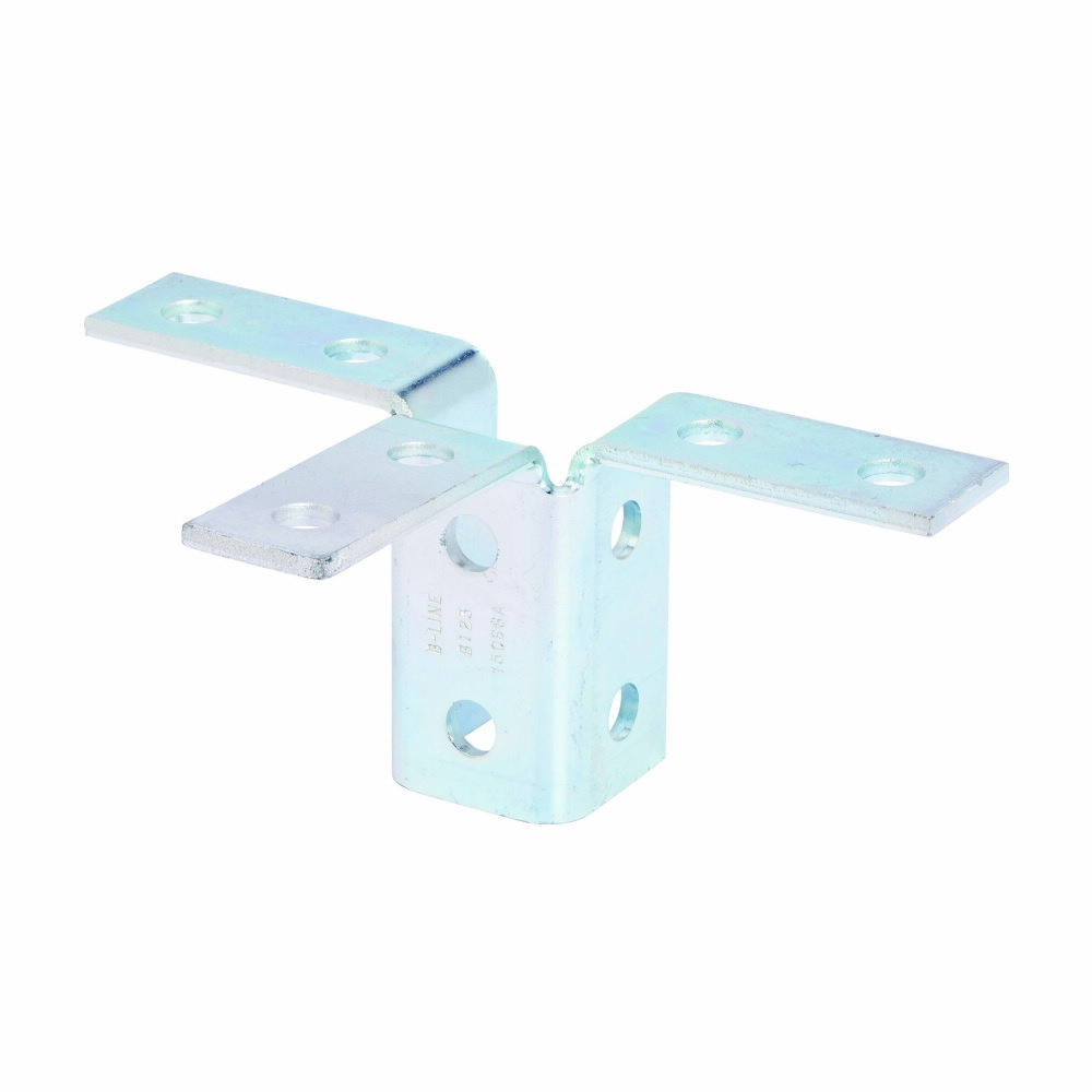 B123ZN Triple Wing Connection, 12 Holes, 3-15/16 in L x 9-3/16 in W, Steel