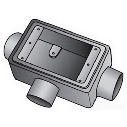 FSCT175 Type FSCT Heavy Duty Shallow Device Box With Internal Ground Screw, Feraloy Iron Alloy, 21 cu-in Capacity, 1 Gangs, 3 Outlets, 3 Knockouts, 4-11/16 in H x 2-15/16 in W x 2-3/8 in D