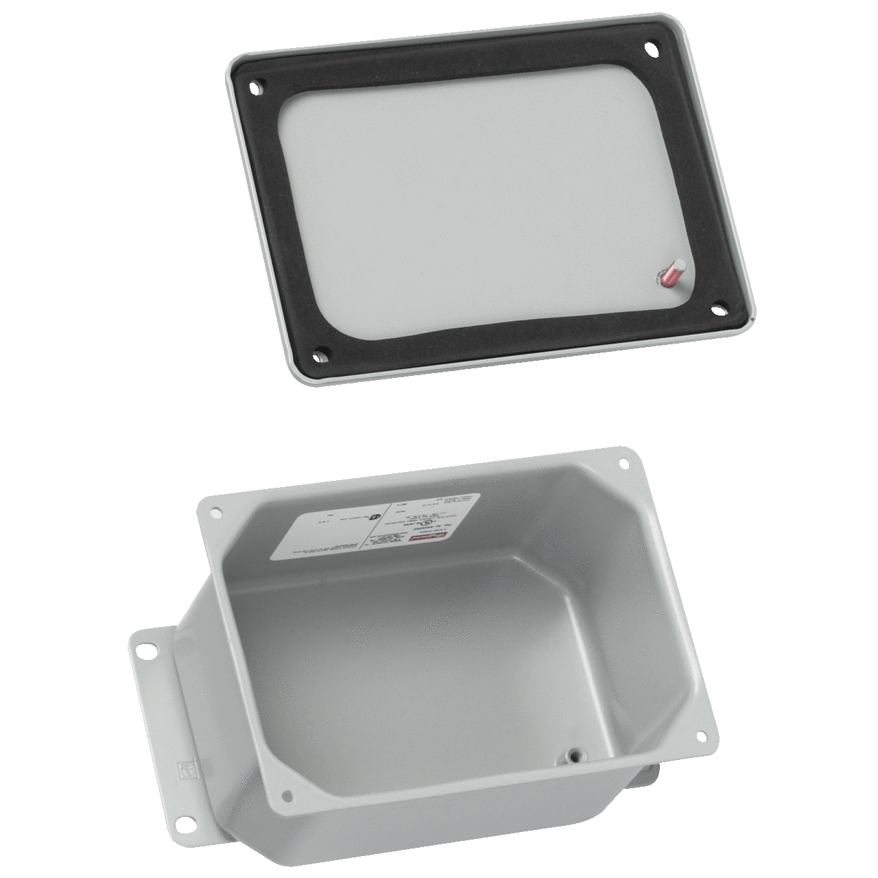A443DSC Contoured Junction Box, 3-1/2 in H x 4 in W x 2-3/4 in D, Flat Screw Cover, NEMA 4/IP66 NEMA Rating, Steel