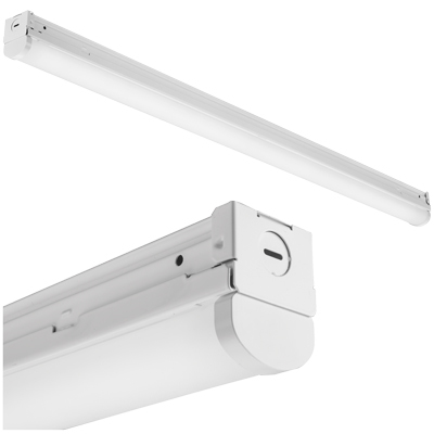 ZL1D L48 7000LM FST MVOLT 40K 80CRI WH ZL1D Compact Low Profile T8 Strip Light Fixture, (1) Lamps LED Lamp, 75 W Fixture, 120 to 277 V AC, Baked White Enamel Housing