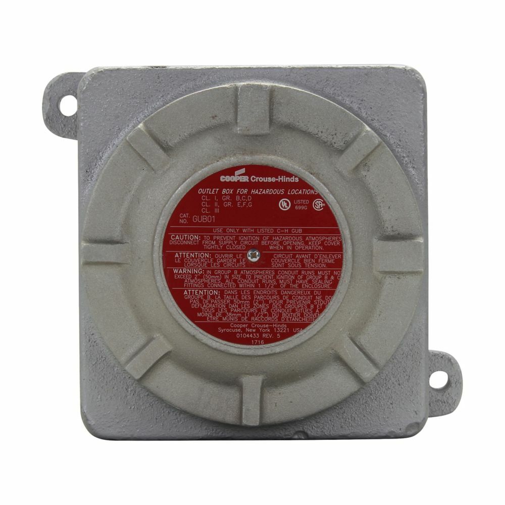 GUB0101 Dust-Ignitionproof Explosionproof Cover, 6.31 in L x 1-23/32 in W x 1-23/32 in D, Flat/Thread Cover, Copper-Free Aluminum