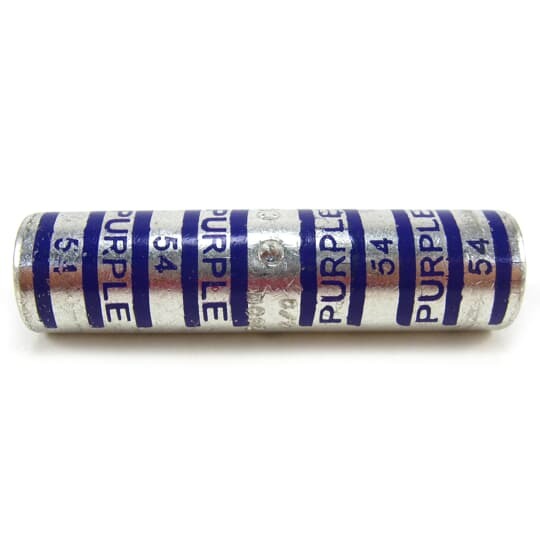 54812 Color-Keyed 2-Way Long Barrel Splice Connector, 4/0 AWG Copper Conductor, Die Code: 54, 2-3/4 in L, Copper