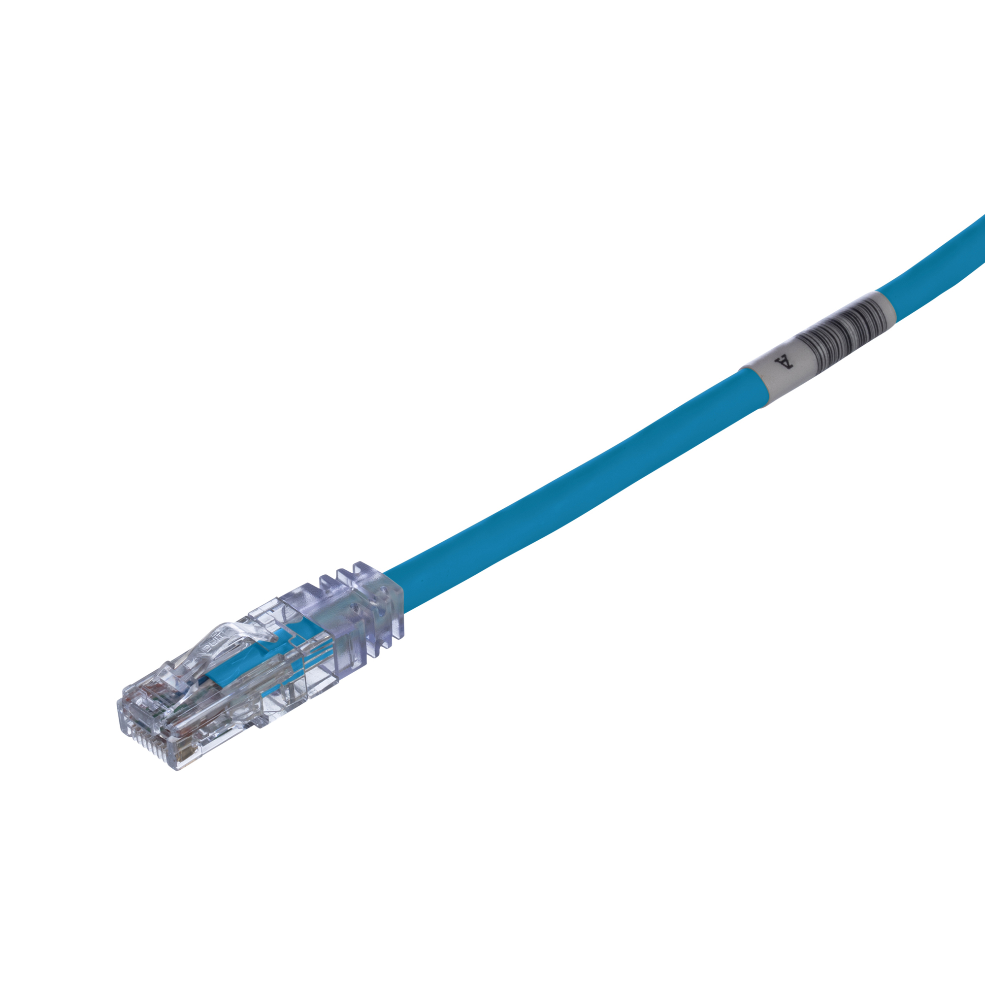 UTPSP1BUY PanNet TX6 Plus Class E Patch Cord, Cat 6, 24 AWG U/UTP Copper Stranded Conductor, RJ45 Modular Plug Boot Connector, 1 ft L Cord, Blue