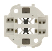 26725-4A6 Vertical Screw Down Lampholder With Round Base, 75 W, 600 V AC, GX24q-6 Lamp