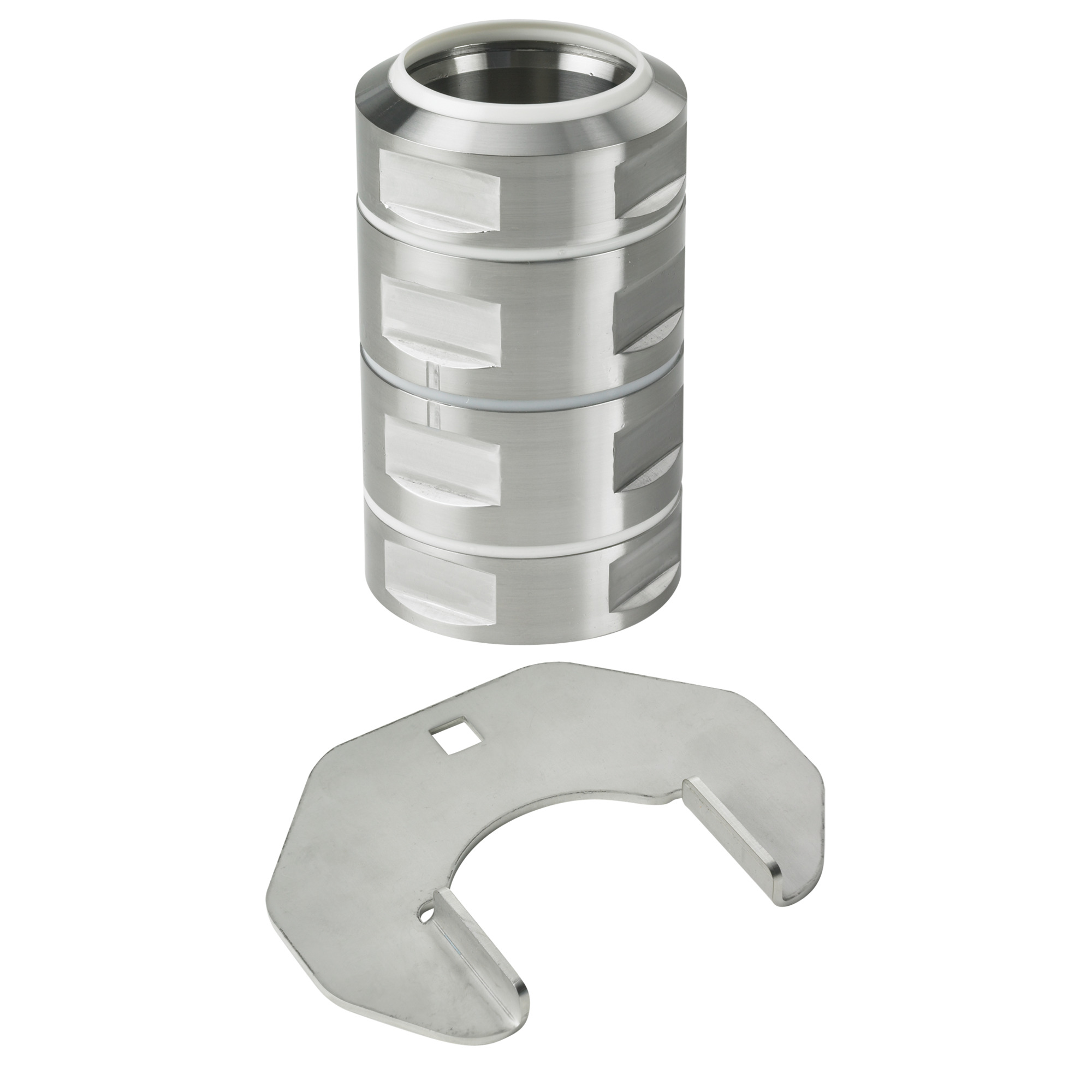 SSCSS Syspend VM9 Swivel Coupling, 3.46 in Dia x 6.07 in L, For Use With SYSPEND HMI Sanitary Enclosures, 304 Stainless Steel