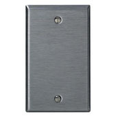 SSJ13-40 Midway Size Blank Wall Plate, 1 Gangs, 3-1/8 in W x 4-7/8 in H, 302 Stainless Steel