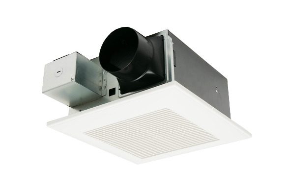 FV-0511VF1 WhisperFit DC Ventilation Fan, 50/80/110 cfm, 3 or 4 in Dia Duct, 10/13.2/17.9 W, 4.6/8.8/17.1 W, 120 V, 0.29 A, 0.8/1.2 sones, Import
