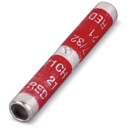 CU2 Blackburn Type CU Heavy Duty Compression Splice, 2 AWG Conductor, 1-7/8 in L, Long Barrel, Copper, Brown