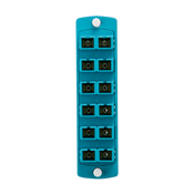 5F100-2QC OPT-X SDX Precision Molded Fiber Optic Adapter Plate, SC Duplex End A, (12) Multi-Mode Fiber