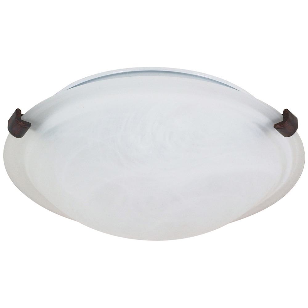 60-272 Small Tri-Clip Dome Transitional Ceiling Light, (1) A19 Lamp, 120 V AC, Old Bronze Housing