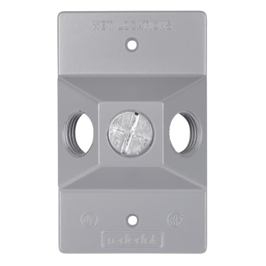 S203E-R Red Dot Standard Lampholder Cover, 4-1/2 in L x 2-13/16 in W, Aluminum