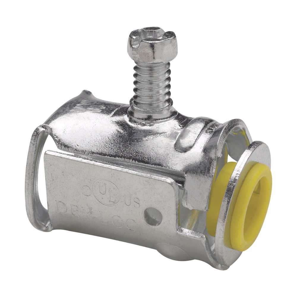 QLK75 Quick-Lok Conduit Connector, 3/4 in Trade, For Use With AC/MC Cable, Steel, Zinc Plated