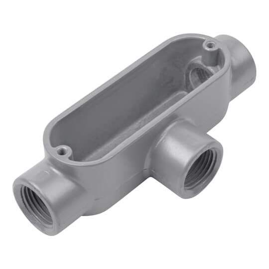 AT-3 Red Dot Type T Conduit Body, 1 in Hub, 11.8 cu-in Capacity, Die Cast Aluminum