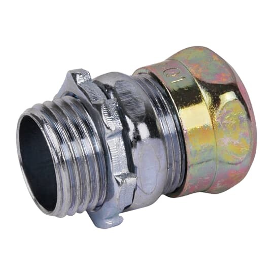 TC1110A-RT Steel City Non-Insulated Compression Connector, 4 in Trade, Steel, Zinc Plated