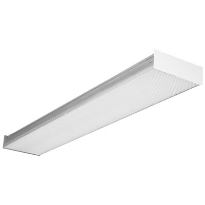 SB232 SB Series Square Basket Traditional Wraparound, (2) T8 Lamp, 120 to 277 VAC, Gloss White Housing