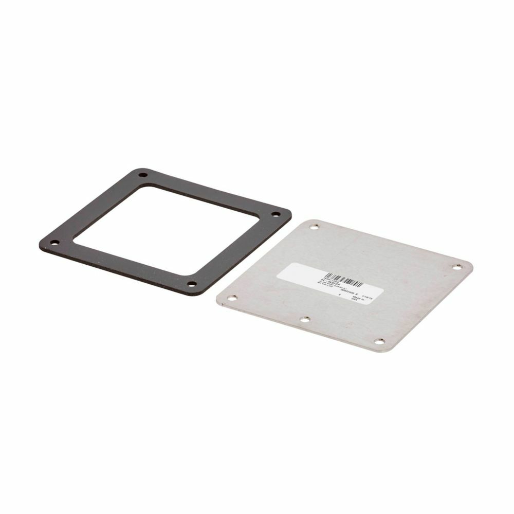 66-4XSFCP Closure Plate, 6 in W x 6 in H, For Use With NEMA 4X/IP55 Hinged Screw Clamp Cover Feed-Through Wireway, 304 Stainless Steel