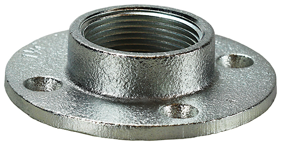 FF75 High Strength Floor Flange, 3/4 in Nominal, Malleable Iron, Thread Connection, Import