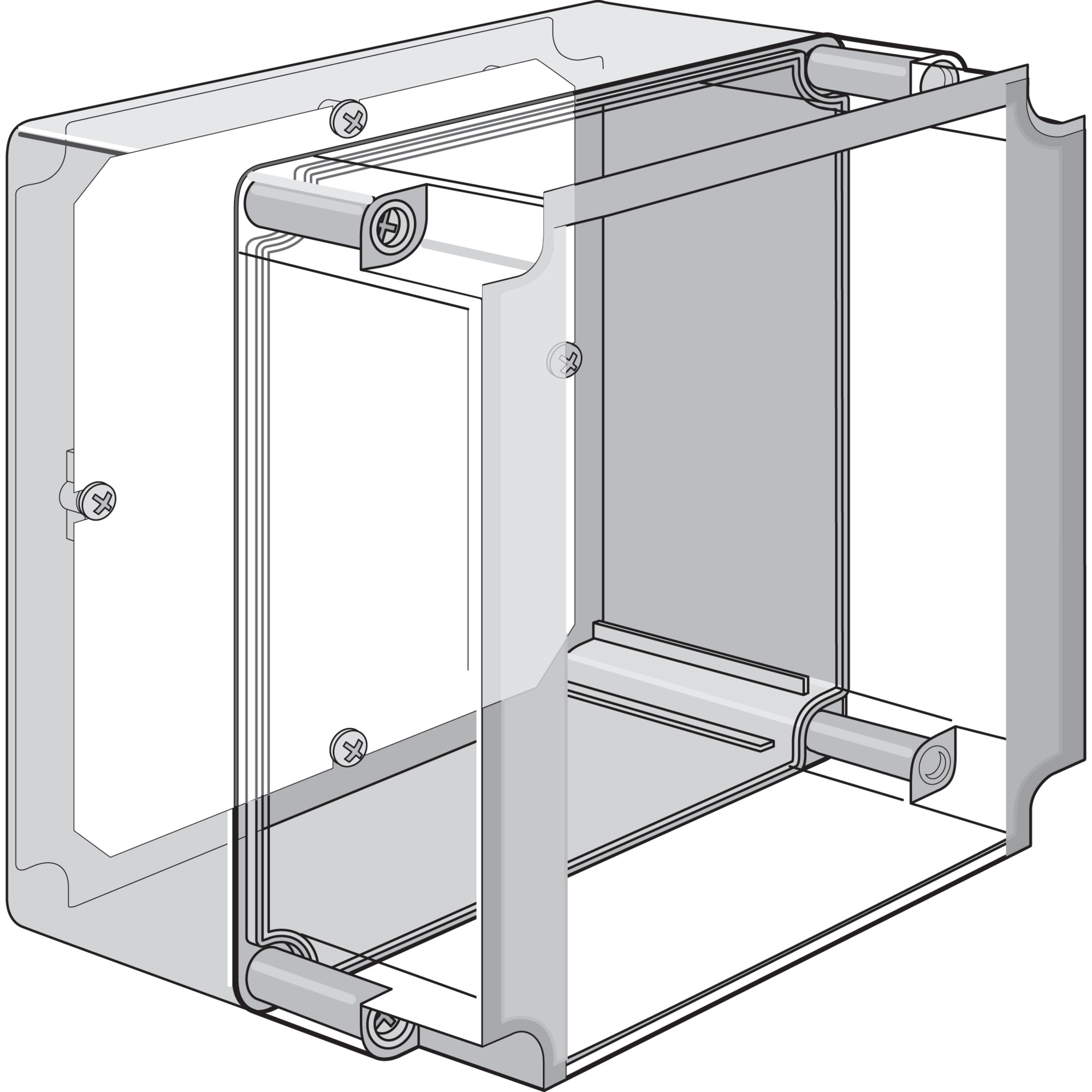 Q1818PE Qline Q41Y Enclosure Panel, 5.83 in W x 5.83 in H, Steel