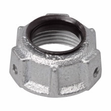 1040 Throat Conduit Bushing, 4 in Trade, Malleable Iron, Zinc Plated