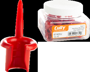 67420J Anti-Short Non-Metallic Bushing, 5/16 in to 12 AWG AC Cable, #0 Trade, Plastic